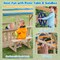 Multi-Color Wooden Outdoor Swing Set with Slide, Climbing Wall, Sandbox, Monkey Bars and Playhouse Activity Center